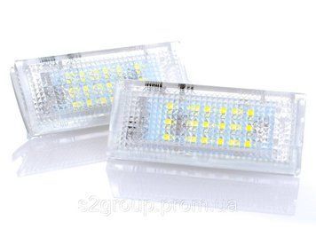 Mini Cooper R52 підсвітка номера світлодіодна 18 LED 2 W 2 шт. комплект ліхтар підсветка номерного знака діодна 1031839845 фото