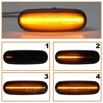 ABARTH GRANDE PUNTO поворотники 2 LED рухомі покажчики повторювач повороту на крилі бічний ліхтар комплект 1831908938 фото