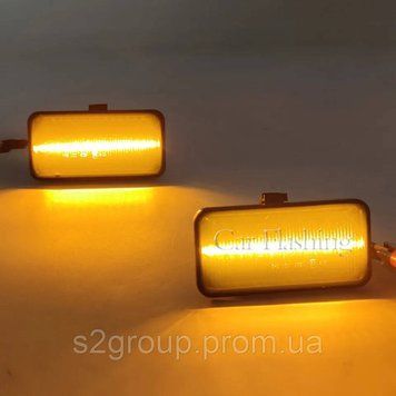 VW Passat B3 88-93 поворотники LED бігальні покажчики повторювач повороту на крилі бічний ліхтар комплект 1837800969 фото