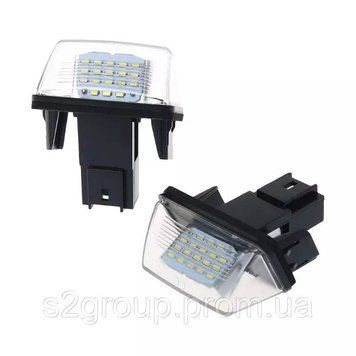 Peugeot 407 підсвітка номера світлодіодна LED 2 шт. комплект ліхтар підсветка номерного знака діє 1424313230 фото