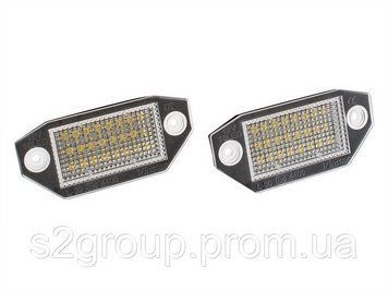 FORD MONDEO 3 III 00-07 підсвітка номера світлодіодна LED 2 шт. ліхтар освітлення заднього номерного знака плафон 1831908450 фото