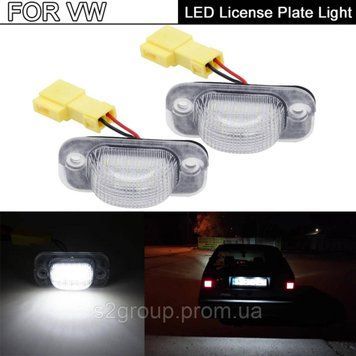 VW GOLF II 2 83-92 підсвітка номера світлодіодна LED 2 шт. комплект ліхтар освітлення заднього номерного знака 1448765989 фото