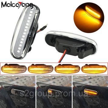 FIAT IDEA 2003-перевертники 2 LED бігальні покажчики-повторювач повороту на крилі бічний ліхтар комплект 1872762897 фото