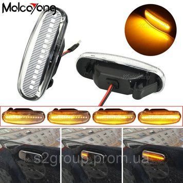 FIAT LINEA 2007-перевертні 2 LED-бігувальні покажчики повторювач повороту на крилі бічний ліхтар комплект 1872762898 фото